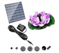 Solar Powered Lotus Fountain Pump for Garden Bird Bath | Outdoor Solar Water Fountain with 3 Adjustable Nozzles and Water Patterns for Pond and Fish Tank(1)