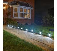 Solar Powered Modern Spotlight Set of 10, 6cm x 6cm x 14cm, Black Marco Paul Black One Size