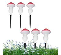 Solar Powered Mushroom Led Lights 6pcs Led Stake Mushroom Lights Garden Waterproof Solar Garden Lights Outdoor, Landscape Lighting Mushroom Decor, Solar Night Lights Figurine