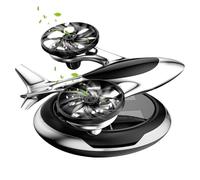 Solar Powered Oil Diffusers,Solar Air Freshener,Solar Rotating Car Fragrance Freshener | Twin Engine Airplane Car Air Freshener Long Lasting Car Air Freshener For