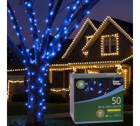 Solar Powered Outdoor Fairy Lights - 50 Blue LED String Lights for Garden | Waterproof Decorative Lights with Auto Sensor & Two Lighting Modes for Festive & Night Garden Décor (50 LED Lights)