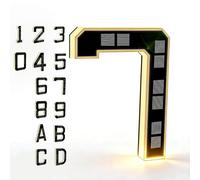 Solar-Powered Outdoor House Number Light, Light up Waterproof LED Address Numbers Signs, Solar Address Sign, That Makes Your Home Instantly Easy to Find - Day & Night for Home Garage Shop (7)