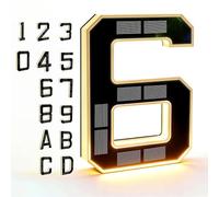 Solar-Powered Outdoor House Number Light, Light up Waterproof LED Address Numbers Signs, Solar Address Sign, That Makes Your Home Instantly Easy to Find - Day & Night for Home Garage Shop (6)