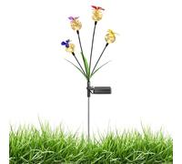 Solar Powered Outdoor Lights - Butterfly Ball Smart Sensor Garden Stakes for Yard | Waterproof Iron Decorative Glow, LED Landscape Lighting for Pathway Walkway Lawn Porch Ground