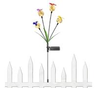 Solar Powered Outdoor Lights - Butterfly Ball Smart Sensor Garden Stakes | Ornate Ironwork Sphere with Color Changing LEDs & Auto Dusk Ignition for Courtyards, Grass, Verandas and Paths