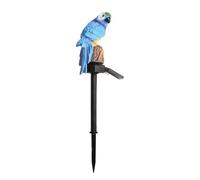 Solar Powered Outdoor Parrot Garden Light Featuring Waterproof Resin and Automatic Dusk to Dawn Light Sensor (blue)
