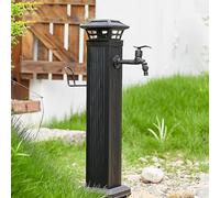 Solar Powered Outdoor Water Column with Adjustable Gear for Garden and Backyard Irrigation