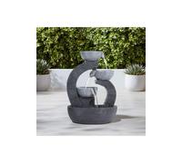 Solar-Powered Outdoor Water Fountain Rockery Decor Garden Sanctuary Natural One Size