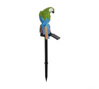 Solar Powered Parrot Garden Light with Waterproof Resin Body and Automatic Dusk-to-Dawn Sensor, Decorative LED Outdoor Ornament for Yard Patio Lawn(green)