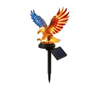 Solar Powered Personalized Eagle Garden Light America 250th Anniversary Garden Lights Patriotic Memorial Day Light Decor for 4th of July Decorations Outdoor Memorial Day (A)