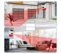 Solar Powered PIR Infrared Alarm Strobe Sensor CT80D | 12m Detection, 110° Angle, Solar & USB Charging, Wall Mount, For Gardens, Farms, Villas, Construction Sites
