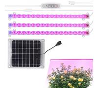 Solar Powered Plants Grow Lights, Monocrystalline Silicon LED Grow Lights with Solar Panel for Indoor & Outdoor Plants, for Seedling Hydroponics Greenhouse, Boosting Flowers and Vegetables Growth