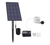 Solar Powered Pond Aerator - with 2W Quiet Air Pump | Portable Koi Pond Aerator - for Aquarium & Hydroponics & Transportation Live Fish Outdoor Pool