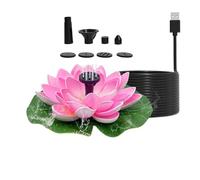 Solar-powered Pond Fountain, Bird Bath Solar Garden Water Lily Fountain, Garden Landscape Fish Pond Fountains, LED Storage Pool With Support Pole, Floating Outdoor Fountains For Pool And Decoration