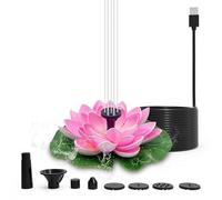 Solar-powered Pond Fountain, Lotus Solar Water Fountain,Bird Bath Solar Garden Water Lily Fountain,Garden Floating Solar Powered Water Feature Pump,Floating Outdoor Fountains For Pool And Decoration