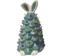 Solar Powered Rabbit Garden Decor for Lawn Patio(The Blue Hare) | polyresin, waterproof UV-coated, fade-proof, corrosion-resistant, all-weather use