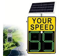 Solar Powered Radar Feedback Sign with Digital LED Display for Highways, Industrial Parks