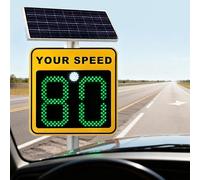 Solar Powered Radar Feedback Speed Limit Sign with LED Display for Traffic Safety on Highways and Speed-Limited Roads