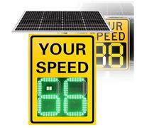 Solar-Powered Radar Speed Display with IP65 Waterproof, 0-300M Detection for Traffic Safety on Highways and Speed-Limited Roads