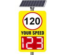 Solar Powered Radar Speed Feedback Sign - Radar Detector, Led Speed Display Sign, Road Warning Led Display For Highways And Speed-limited Roads