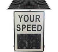 Solar Powered Radar Speed Limit Sign - Road Safety Sign with Real-Time Radar Feedback Accurate Speed Detector Accessories for Municipal Community Road Safety