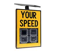 Solar Powered Radar Speed Sign - LED Display Speed Feedback Indicator for Road Safety, Portable Speed Monitor for Speed-Limited Roads, 20''x27'' Size
