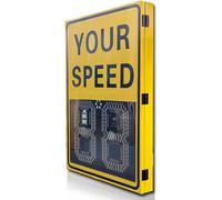 Solar Powered Radar Speed Sign, Limit Aluminum Feedback 2 Digital, Detector for Streets & Neighborhoods, Waterproof