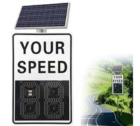 Solar Powered Radar Speed Sign, Rust Proof Aluminum Speed Limit Detector for Highways & Speed-Limited Roads