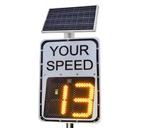 Solar-Powered Radar Speed Sign with LED Display for Traffic Safety and Road Warning