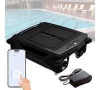 Solar Powered Robotic Pool Cleaner - APP Controlled, Cordless, Dual Charging & Auto-Turn for All Swimming Pools