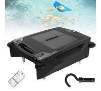 Solar Powered Robotic Pool Skimmer Cleaner - Dual Charging, 24/7 Continuous Cleaning, App Control, Auto Obstacle Avoidance, 3.4L Large Capacity