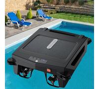 Solar Powered Robotic Pool Skimmer Cleaner, Dual Mode with Obstacle Avoidance for Daytime & Overnight Cleaning, Compatible with All Swimming Pools