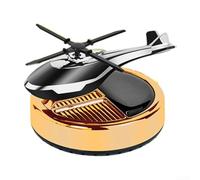 Solar Powered Rotating Air Diffuser and Purifier for Cars, Designed as Airplane Ornament to Maintain Fresh Indoor Air and Add Decorative Touch (gold lemon)