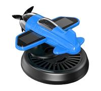 Solar Powered Rotating Aromatherapy - Car Air Freshener Diffuser | Aircraft Shape Air Freshener, Long-Lasting Vehicle Scent, Pickup Truck Sedan Automotive Interior Accessory, 8.6x5.5cm Blue Yellow