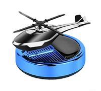 Solar Powered Rotating Car Air Freshener Diffuser with Airplane Style Ornament, ABS Material, Compact Design, Natural Plant Extract Scent Tablets for Aromatherapy(blue Osmanthus)