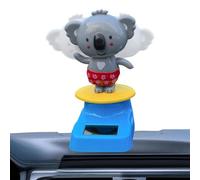 Solar Powered Shaking Head Car Ornaments, Cute Koala Swing Figure For Cars Decor, Creative Cartoon Sloth Interior Decoration