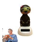 Solar Powered Sloth - bobbleheead Dashboard Toy with Shaking Hands for Fun Display| Animated Solar Dancing Doll for Car, Desk, Home Decor, Kids' Room, and Tabletop Entertainment