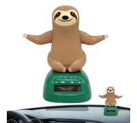 Solar Powered Sloths - Dashboard bobbleheadd Dancing Toy with Shaking Hand Motion for Car, Table Home | Cute Solar Sloth Ornament for Kids, offices Desk Decoration, Gift for Animal Lovers and Drivers