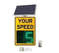 Solar Powered Speed Radar Sign, LED Traffic Safety Indicator for Multi Lane Detection, School Zone and Residential Speed Control Display Board
