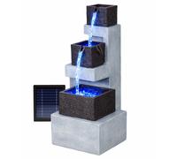 Gardenwize Solar Powered Stacked Blocks Solar Water Feature