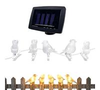 Solar Powered String Lights, Clips LED Bird Lamp Outdoor Decor, Lighting Gear with Smart Style, Utility Helper for Daily Glow, Care Charm, Light Helper for Indoor Garden Pathway Backyard Patio Lawn