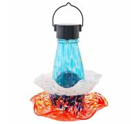 Solar Powered Suspended Bird Feeder Waterproof Solar Light Wild Hanging Humming Bird For Outdoors Garden Feeders Decorations deals wind ant feeders easy bird feeders garden backyard wind power