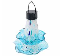 Solar Powered Suspended Bird Feeder Waterproof Solar Light Wild Hanging Humming Decorations Garden Bird For Outdoors Feeders yard outdoor mount gifts stained hook feeder weatherproof pole pole