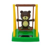 Solar Powered Swing Bear Toy - Cute Desk and Dashboard Decoration, Swinging Solar Dancer Figure, Fun Moving Ornament for Car, Office, Home Desktop Display | For Kids Children Adults Gift Collectible P