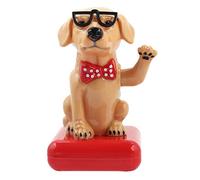 Solar Powered Swing Dog, Happy Adorable Waving Dog with Swing Arm Car Dashboard Bobble Head Decoration Cute Dog Shaking Ornament Car Interior Doll Ornament for Office (golden retriever)