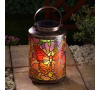 Solar Powered Tiffany Butterfly Lantern