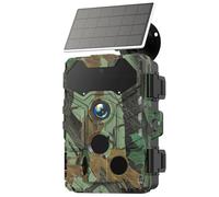 Solar Powered Trail Camera Outdoor Wireless WiFi Enabled 32MP Night Vision IP66 Waterproof Wildlife Hunting