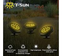 Solar Powered Underwater Pond Lights, IP68 Submersible LED Fountain Lights for Aquarium Tank Garden Pool Decoration Black