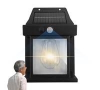 Solar Powered Wall Lights Outdoor,Motion Sensor Retro Tungsten Light Outdoor | LED Exterior Lighting Wall Lantern IP65 Waterproof