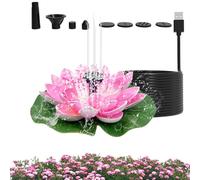 Solar Powered Water Fountain, LED Garden Solar Fountain with 8 Spray Nozzles, ABS Durable Material, Pond Pump Bird Bath for Fish Ponds, Bird Baths, Outdoor Decor